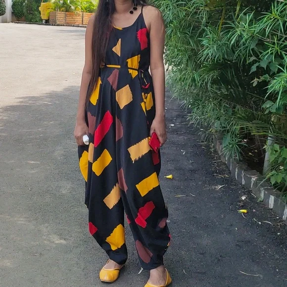 Premium collection: Strappy Printed jumpsuit - Picture 5 of 5